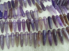 fashion genuine agate gemstone spikes sharp horn necklace cherry purple blue yellow black rainbow loose beads 20-50mm full stran