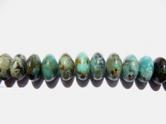 2strands Natural Africal Turquoise stone rondelle wheel wholesale loose beads 3x4 4x6 5x8mm