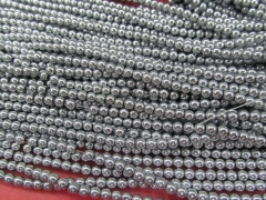 wholesale 5strands 2 3 4 6 8mm Hematite gem Titanium plated ,round ball grey blue silver,gold,gunmetal,purple,brozne mixed loose