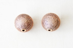 CZ Micro Pave 25mm Round beads