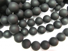 25%off--5strands 3-10mm agate gemstone black jet agate stone round ball hematite crab matte jewelry loose beads