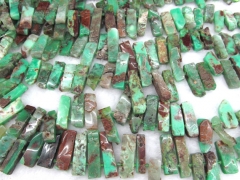 Natural chrysoprase Opal gems genuine Amazonite bead rectangle along column freeform necklace beads 20-40mm full strand