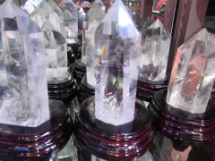 Giant Crystal Quartz Crystal Tower Point clear white quartz rainbow quartz sphere gemstone 50-500mm 8inch