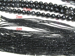 2-12mm Brazil agate gemsotne round Faceted black agate onyx Loose beads 16" strand