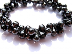 64pcs 4x6 5x7 6x9mm black jet cubic zircnoia bracelet CZ drop teadrop peach faceted assorted jewelry beads