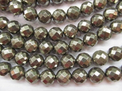 2-16mm old Iron Pyrite Briolette Round Beads Charms Necklace Natural Iron Gemstone Slice Beads Jewelry Supplies high quaity 16in