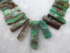 genuine Amazonite bead Natural chrysoprase Opal gems rectangle along column freeform necklace beads 20-40mm full strand