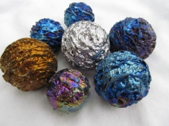 2pcs 35-50mm Dragon Stone Pyrite Rock Quartz Crystal Sphere - Hand Carved Gem Stone Ball for Crystal Cabochon Rock