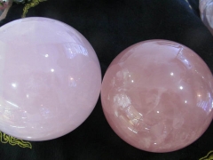 20-100mm Assorted Rock Rose Quartz Crystal Sphere - Hand Carved Gem Stone Ball for Crystal Cabochon Rock