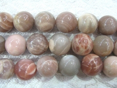 High Quality 2strands 4-16mm Natural sunstone stone Round Ball rainbow sunstone bead jewelry beads