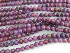 2strands 6-10mm African Violet Quartz - Round ball Colored Quartz beads, Semi Precious Gemstone Beads purple red necklace