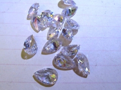 20x6mm 20pcs Long drop Cubic Zirconia Beads, Jewelry Craft Supplies diamond teardrop faceted Rainbow CZ jewelry
