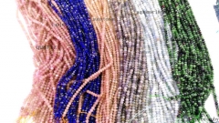 Assorted gemstone crystal lapis sunstone labaradorite aquamarine beryl ruby beads rondelle abacus faceted necklace loose beads 3