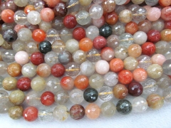 Full strand 16" Citrine Prehnite Red Smoky Rock Crystal Mix Quartz Gemstone Round Loose Beads 6-14mm