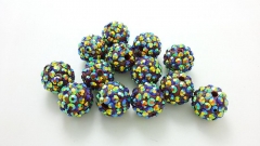 30 Pcs 10mm Shamballa AB beads Shamballa Bracelet Shamballa Pendants paved crystal, Wholesale Beads