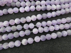 SHOP SALE--2strands 16" natural Purple Quartz Gemstone matte Round Loose Beads crystal Rock 468mm