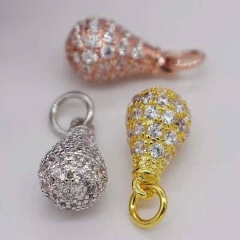 AA+12pcs CZ Micro pave 6x12mm micro pave Diamond Crystal Micro Crystal Pave CZ Teardrop Drop Jewelry beads earrings