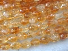 Full strand 16inch Citrine Quartz Gemstone Gradutated nugget Freeform faceted rock citrine beads 8-12mm