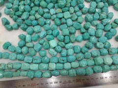 10-20mm Turquoise Gemstone Green Blue Nuggets FreeForm Faceted Turquoise Beads Full strand 16"