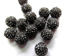 High Quality 100pcs pave round Micro Pave Crystal Shamballa Ball beads, Micro Pave Findings Charm, Round connector 6-14mm,