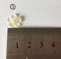 Shop sale --50pcs white MOP Shell beads 8-15mm Fluorial Petal Caps Rose Flower Carved high quality shell jewelry