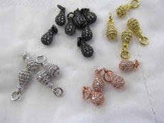 12pcs CZ Micro pave 6x12mm micro pave Diamond Crystal Micro Crystal Pave CZ Teardrop Drop Jewelry beads earrings