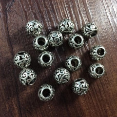20pcs 10m Antique Silver Beads , Metal Beads , Metal Spacer, Tibetan Style Beads , Crafted supplies findings,diy
