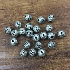 30 pcs 8mm Antique Silver Round Beads , Metal Beads , Metal Spacer, Tibetan Style Beads , Crafted supplies findings,diy