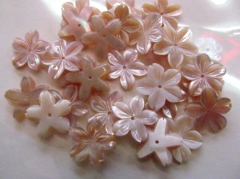 Natural Conch flower 24pcs 8-15mm Conch shell Pink MOP Shell Fluorial 5-Petal Caps Rose Flower Carved Purple Pink Red shell Bead