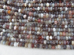 AA Grade 4-16mm Botswana agate stone onyx Crystal brown grey Gemstone Round Ball agate Necklace beads full strand