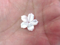 12pcs 20mm genuine MOP shell flower, jewelry supply, white shell carving flower, carving Petal flower,shell rose petal beads