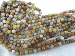 Rainbow Agate Gemstone 4-10mm full strand Green flower jasper Beads Sea agate necklace loose beads