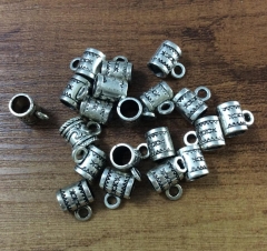30pcs10*8mm Antique Silver Bail Beads , Metal Beads , Metal Spacer, Tibetan Style Beads , Crafted supplies findings,diy
