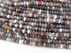 AA Grade 4-16mm Botswana agate stone onyx Crystal brown grey Gemstone Round Ball agate Necklace beads full strand