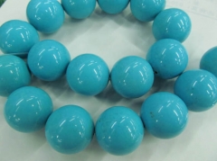 High quality 2strands 8mm Turquoise Gemstone Round Ball green blue Loose Beads turquoise necklace