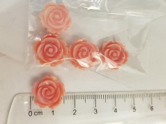 high quality Conch Shell jewelry Pink Round Carved Fluorial Rose Conch Earrings Beads 1525mm 6pcs--half drilled