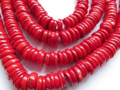 SHOP SALE--Full strand 16" Red Coral Jewelry 810mm heishi wheel Coral beads,Red Coral Beads Coral Loose Beads Coral necklace
