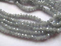 high quality 5strs Crystal like swarovski crystal beads,rondelle crystal beads faceted 2-12mm crystal beads dark grey loose bead