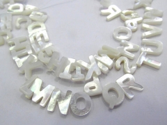 genuine mop shell beads  ALPHABETS Charm  jewelry ring beads