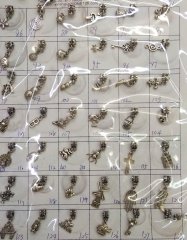 Batch 100sets Charm jewelry Antique Silver Tone spacer beads 10-20mm flower connetor finding