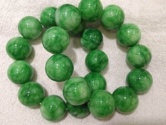 AAA grade  Natural green jade gemstone sugilite purple Round Bracelet jewelry 8inch for gift 20mm