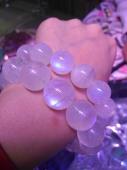 AAA grade  Natural moonstone Gemstone Round Beaded Bracelet 8inch for gift 6-7mm