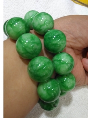 AAA grade  Natural green jade gemstone sugilite purple Round Bracelet jewelry 8inch for gift 20mm