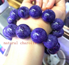 AAA grade  Natural  purple charoite  Gemstone Round Beaded Bracelet 8inch for gift 10\12\14\16\18\20mm