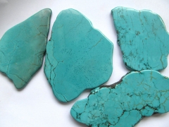 Large 12pcs 80-100mm Turquoise Stone Slab Freeform Blue Turquoise Cabochons Turquoise Jewelry turquoise pendant