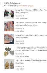 etsy order-- pave charm jewelry beads