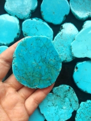 15-100mm  Assorted Turquoise Stone Slab Freeform Blue Turquoise Cabochons pink red yellow black Turquoise Jewelry turquoise pendant