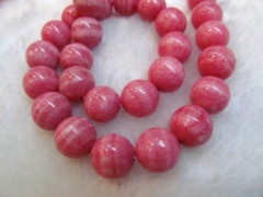 100strands 10mm pink rhodochrosite gemstone round veins jewelry beads