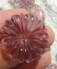 Free ship by expres ship--260pcs 25-30mm Handmade Carved flower charm bead