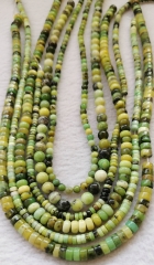 Batch Natural Chrysoprase - round rondelle heishi bead - full strand 16INCH - Australia Jade gemstone 4mm 6mm 8mm